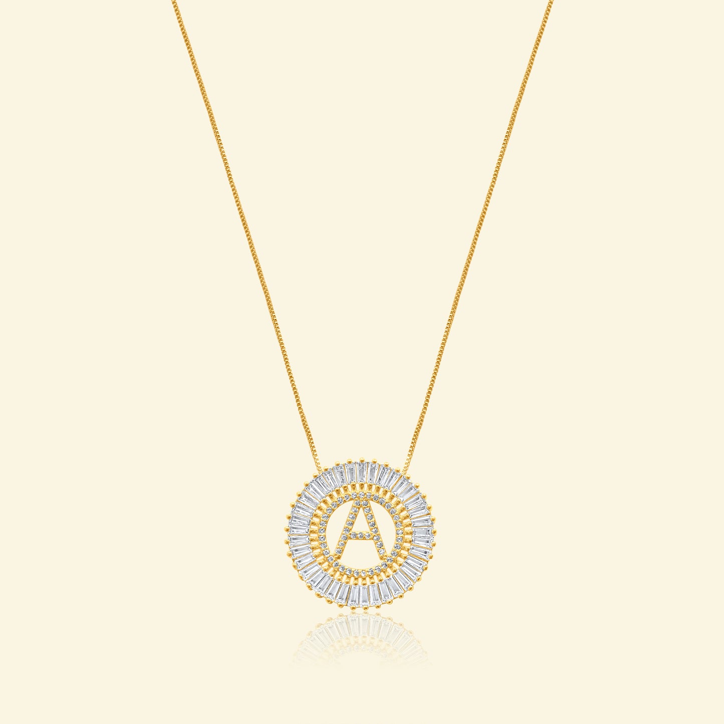 Diamond Halo Letter Necklace