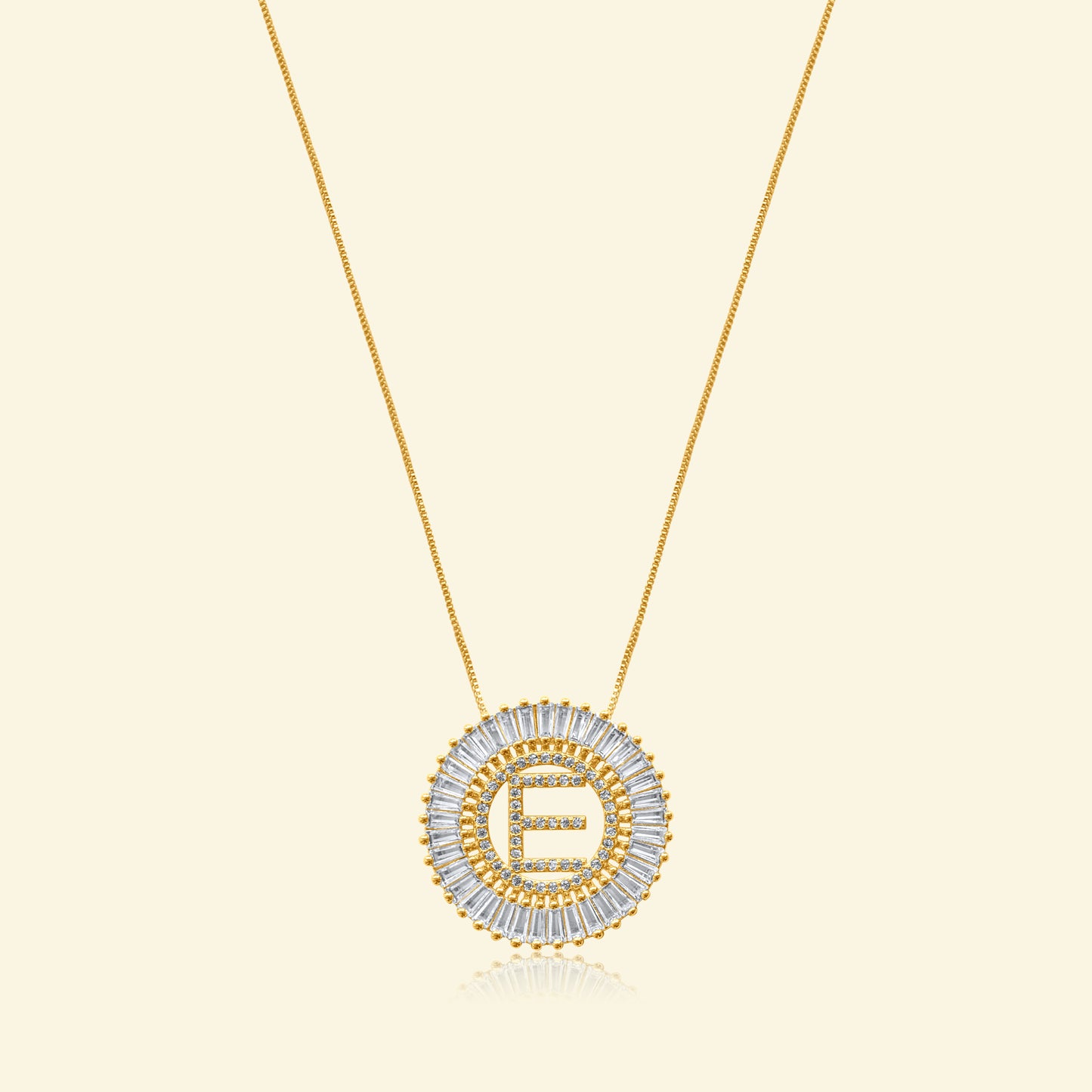 Diamond Halo Letter Necklace