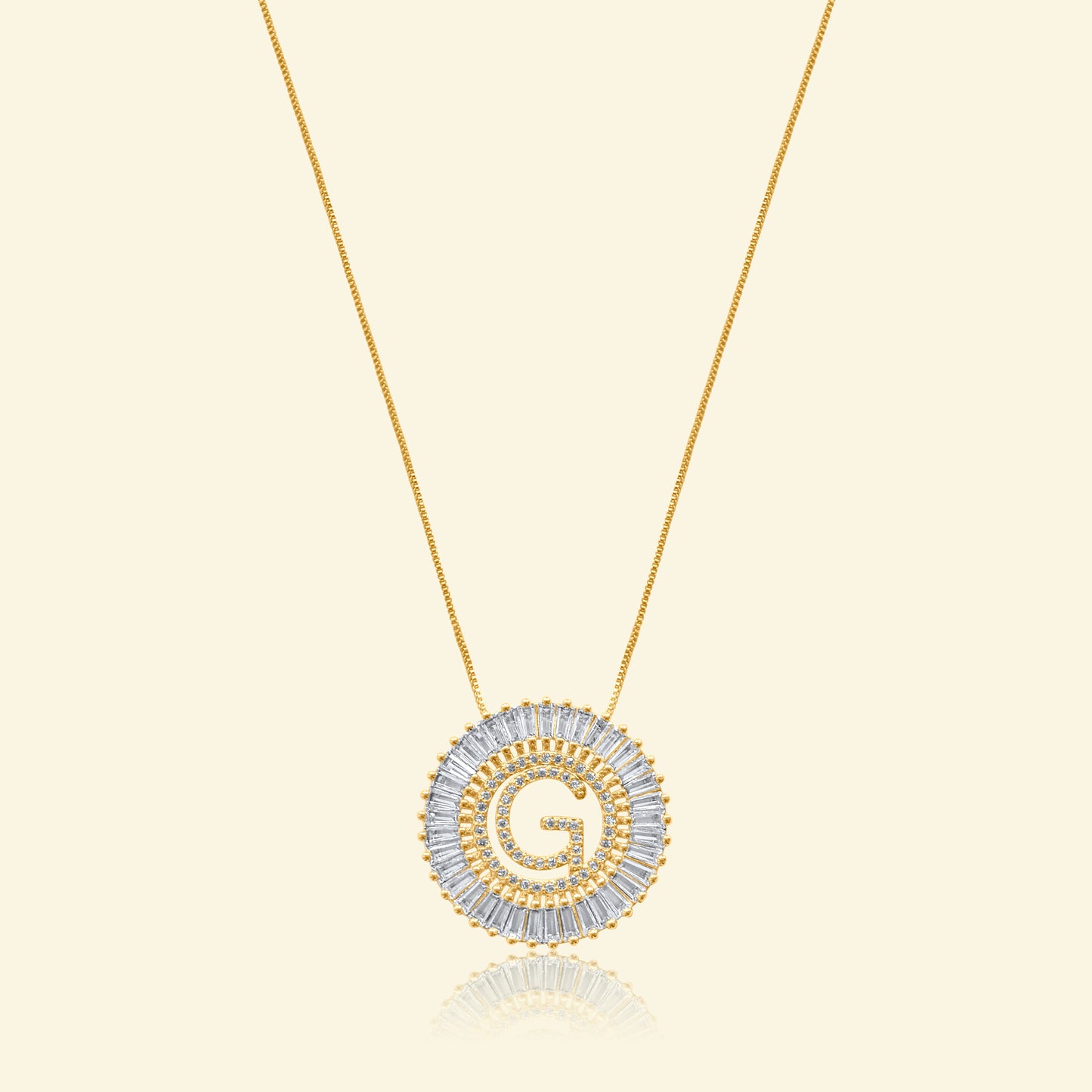 Diamond Halo Letter Necklace