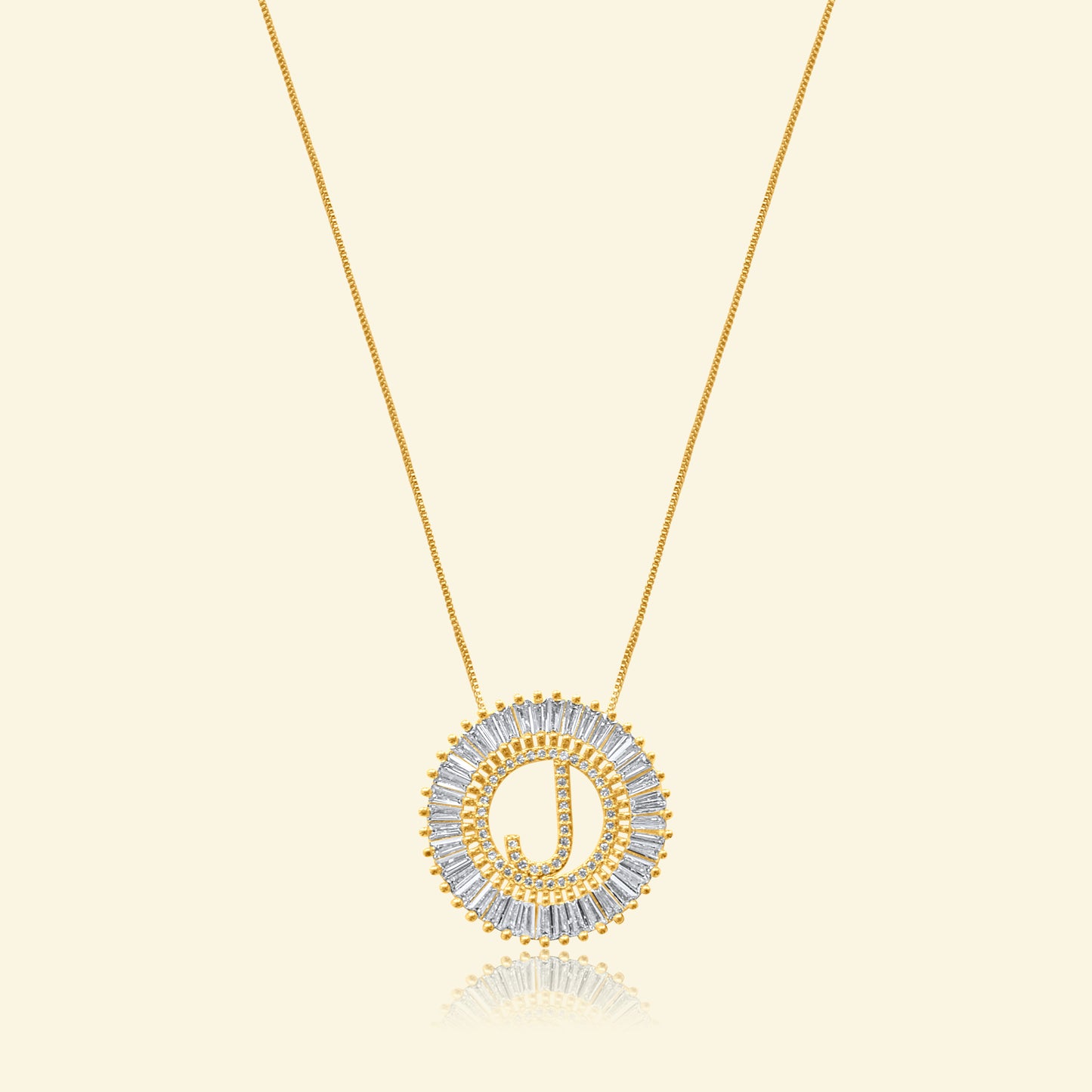 Diamond Halo Letter Necklace