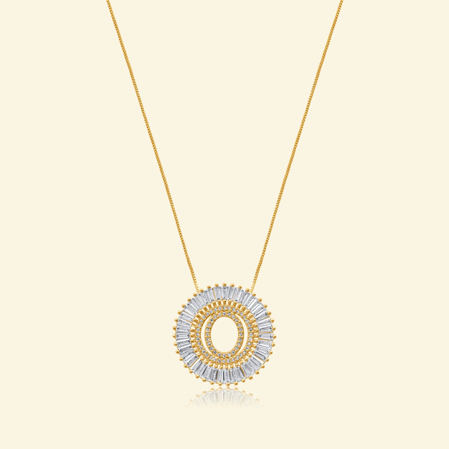 Diamond Halo Letter Necklace