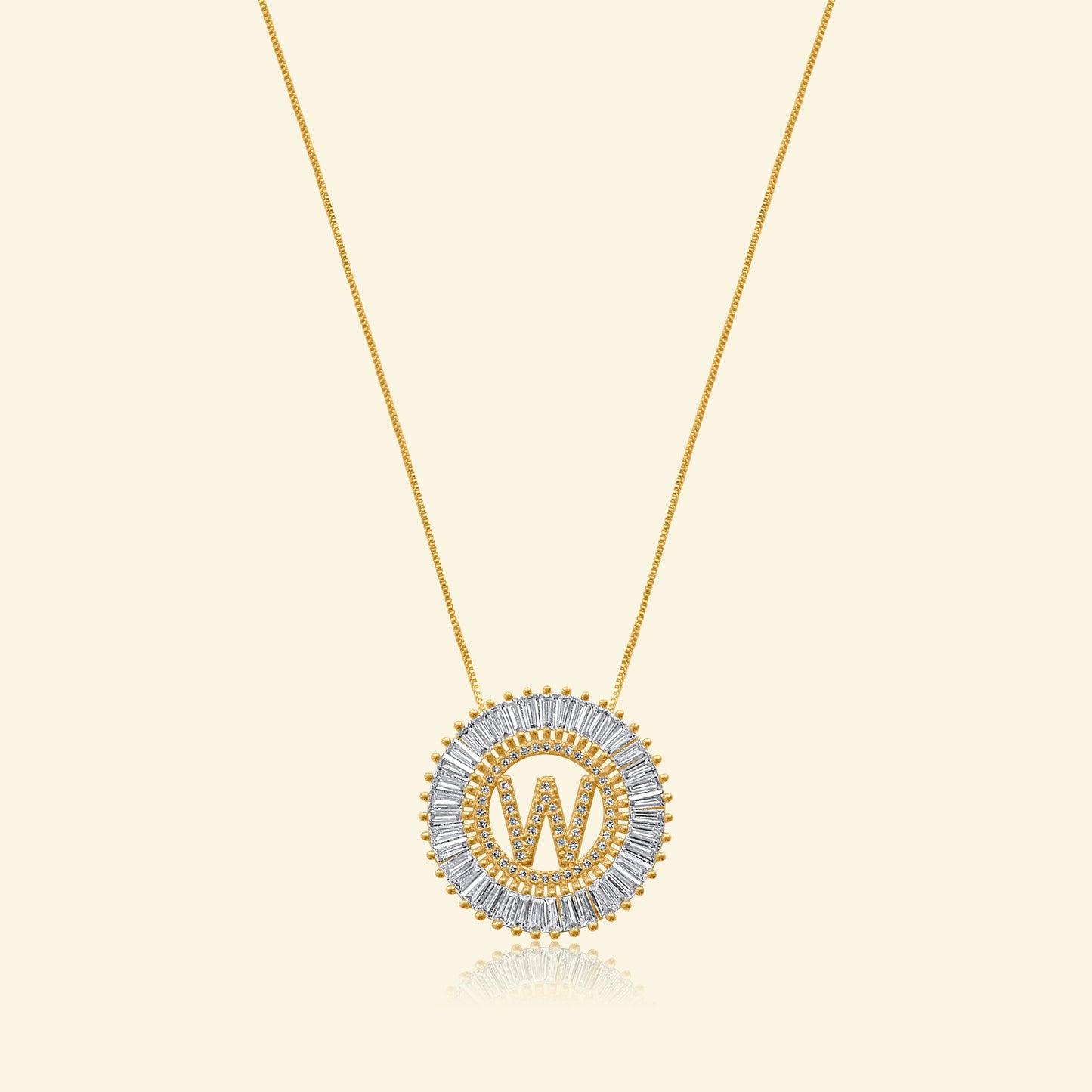 Diamond Halo Letter Necklace