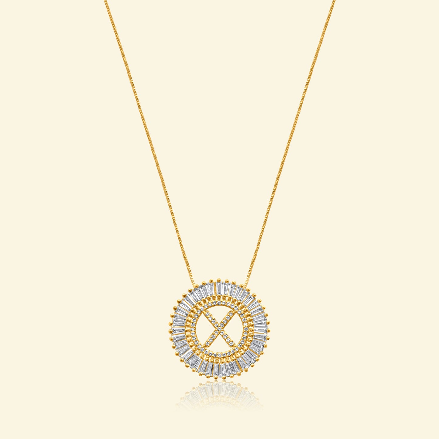 Diamond Halo Letter Necklace