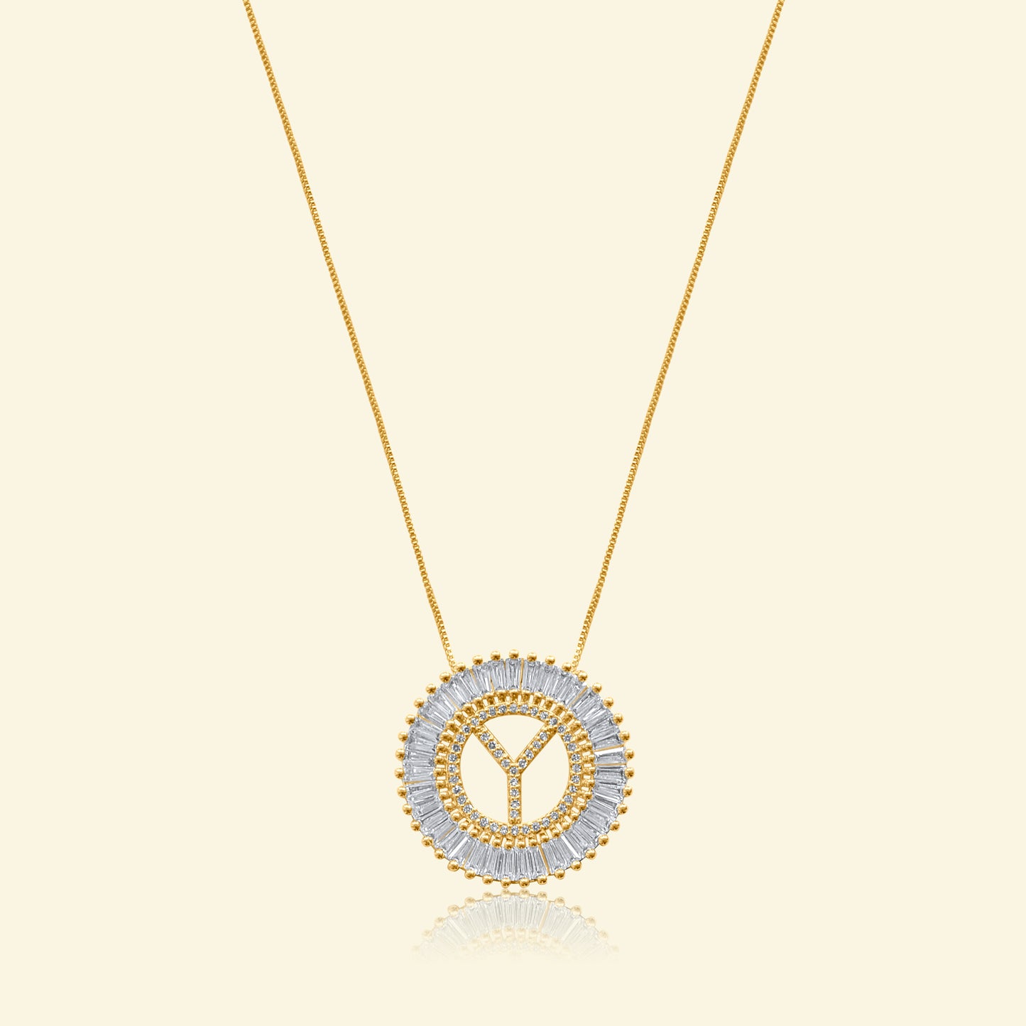Diamond Halo Letter Necklace
