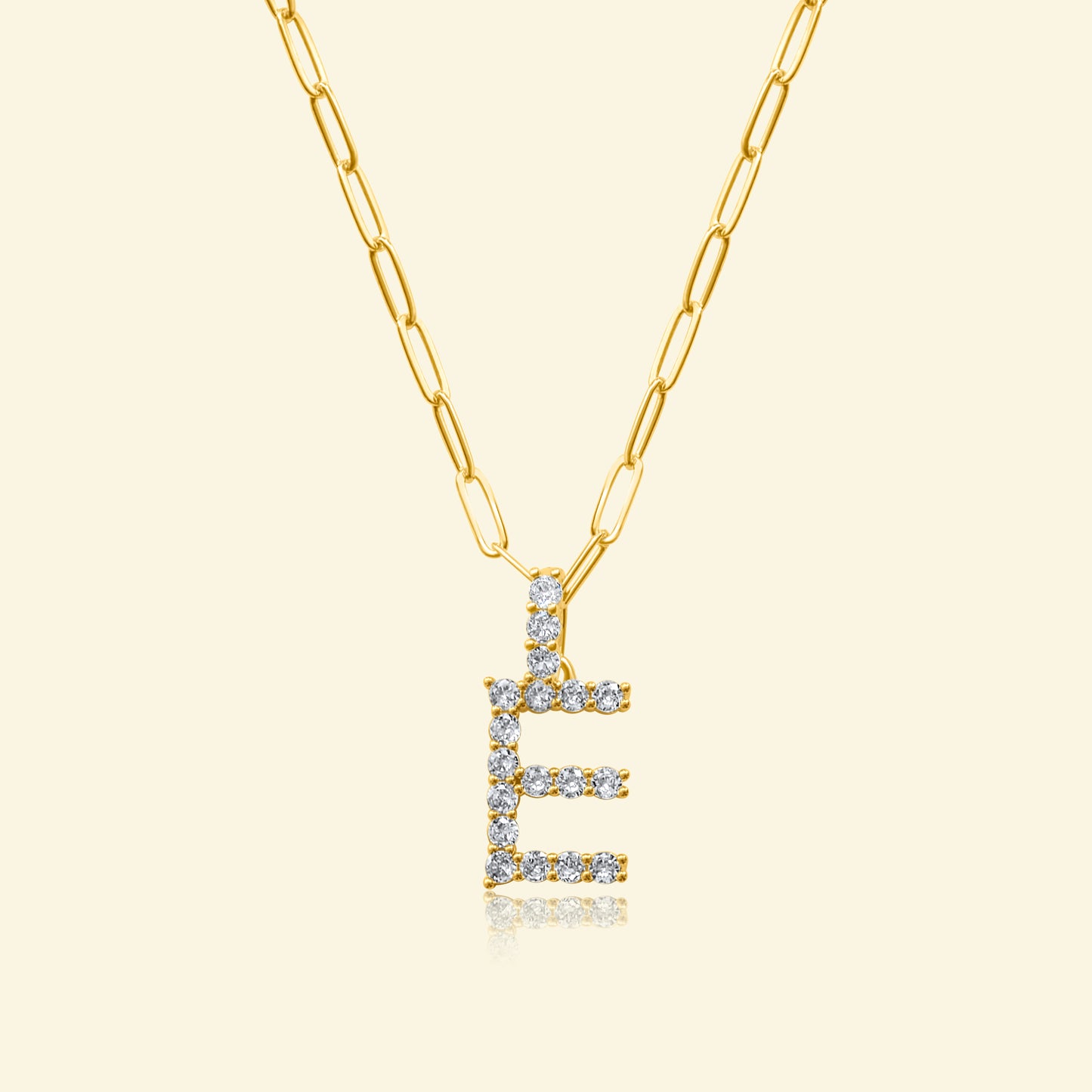 Diamond Studded Pavé Letter Necklace