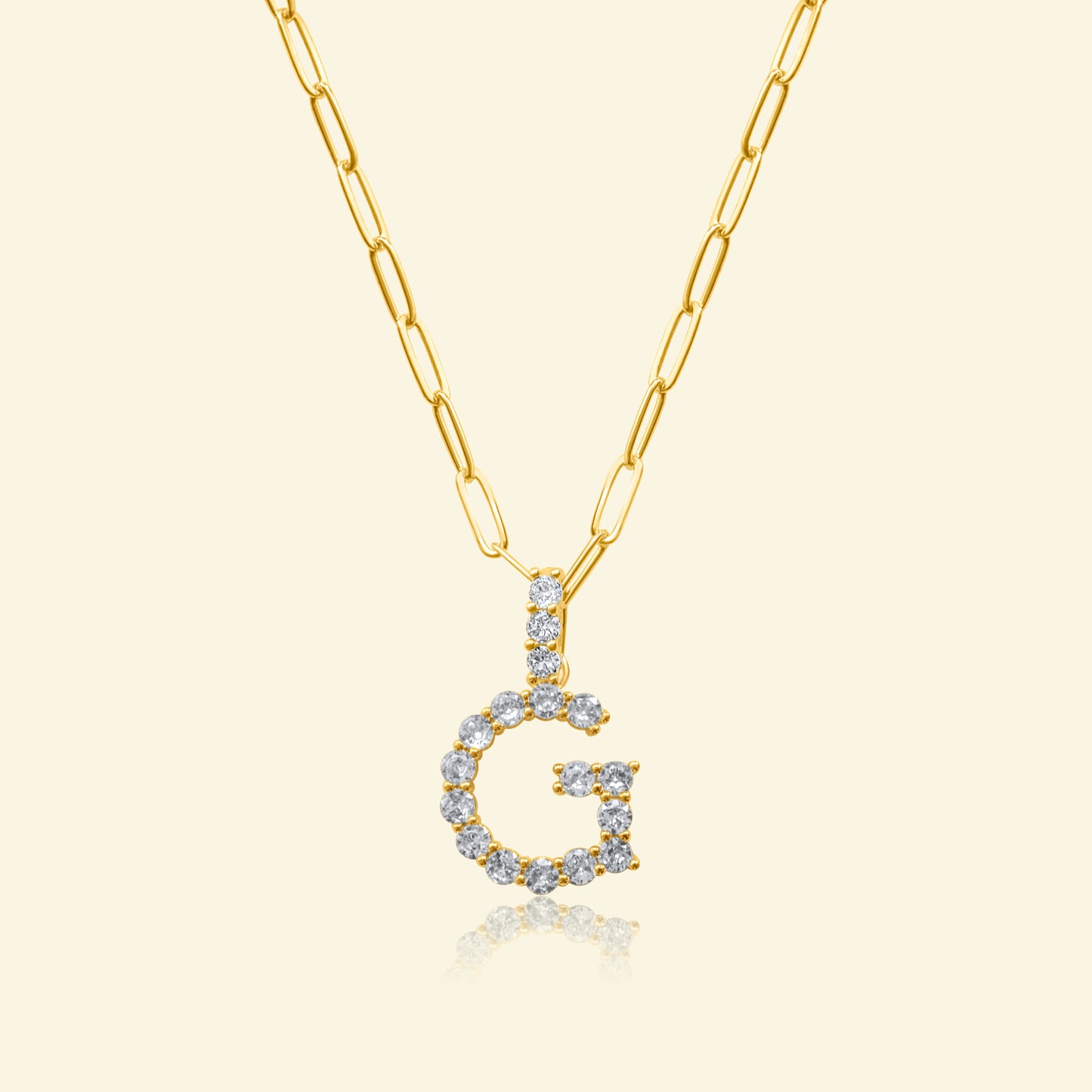 Diamond Studded Pavé Letter Necklace
