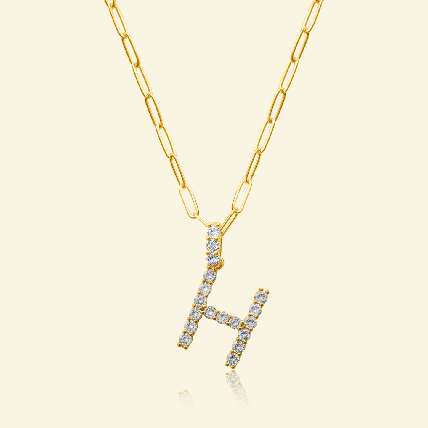 Diamond Studded Pavé Letter Necklace