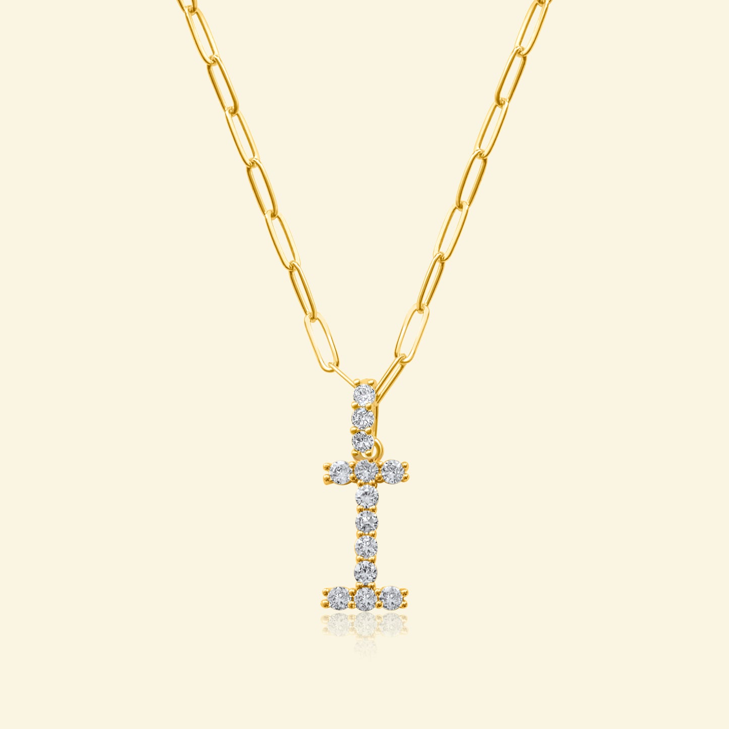 Diamond Studded Pavé Letter Necklace