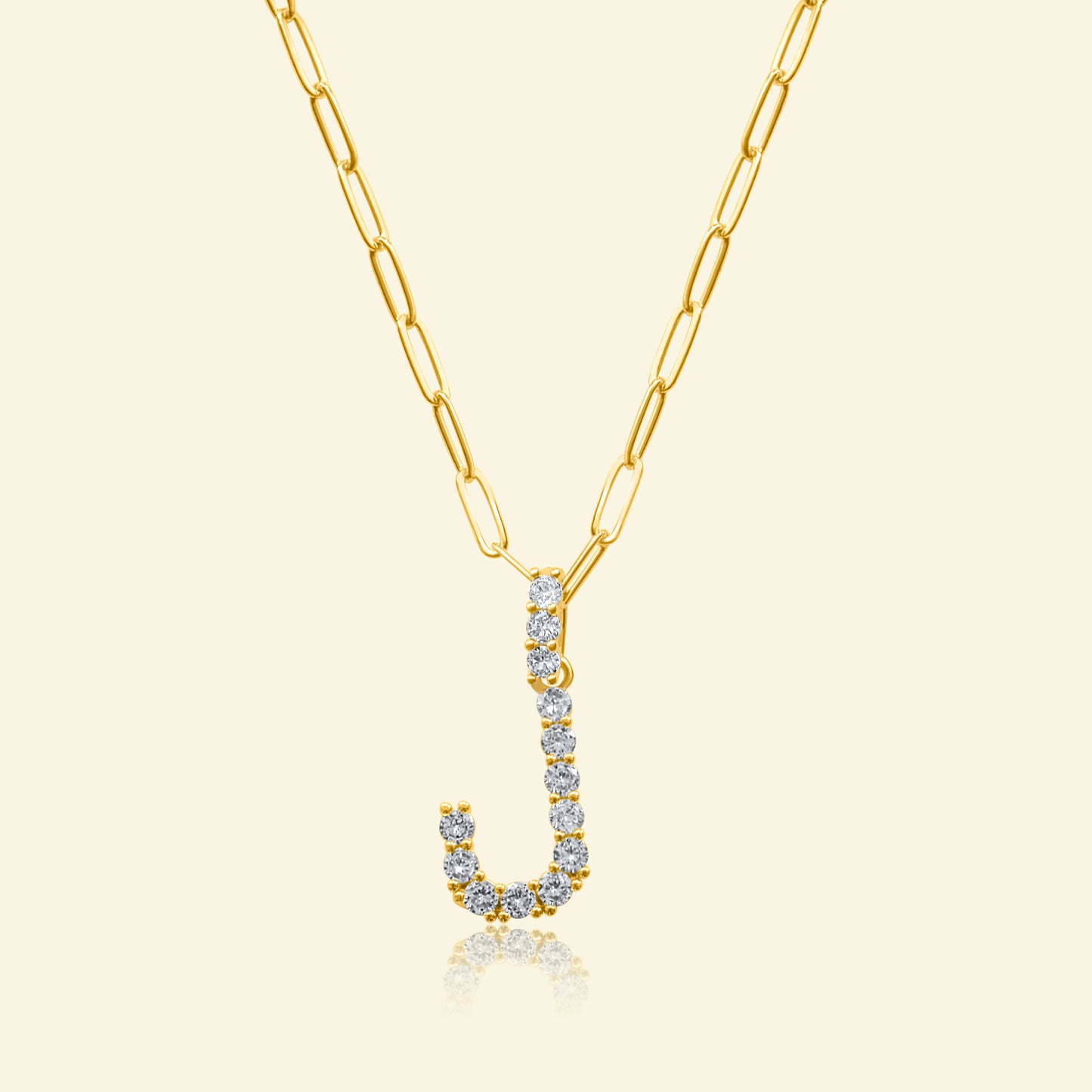 Diamond Studded Pavé Letter Necklace