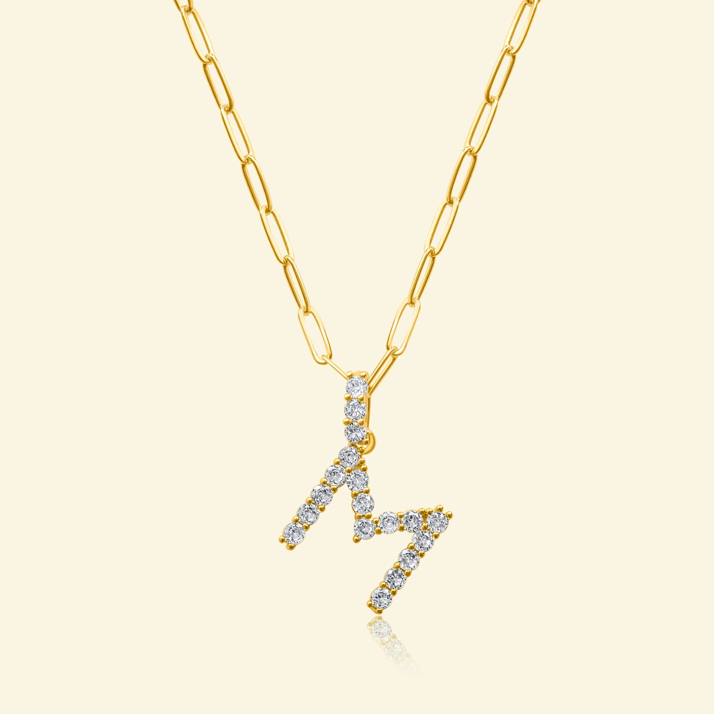 Diamond Studded Pavé Letter Necklace