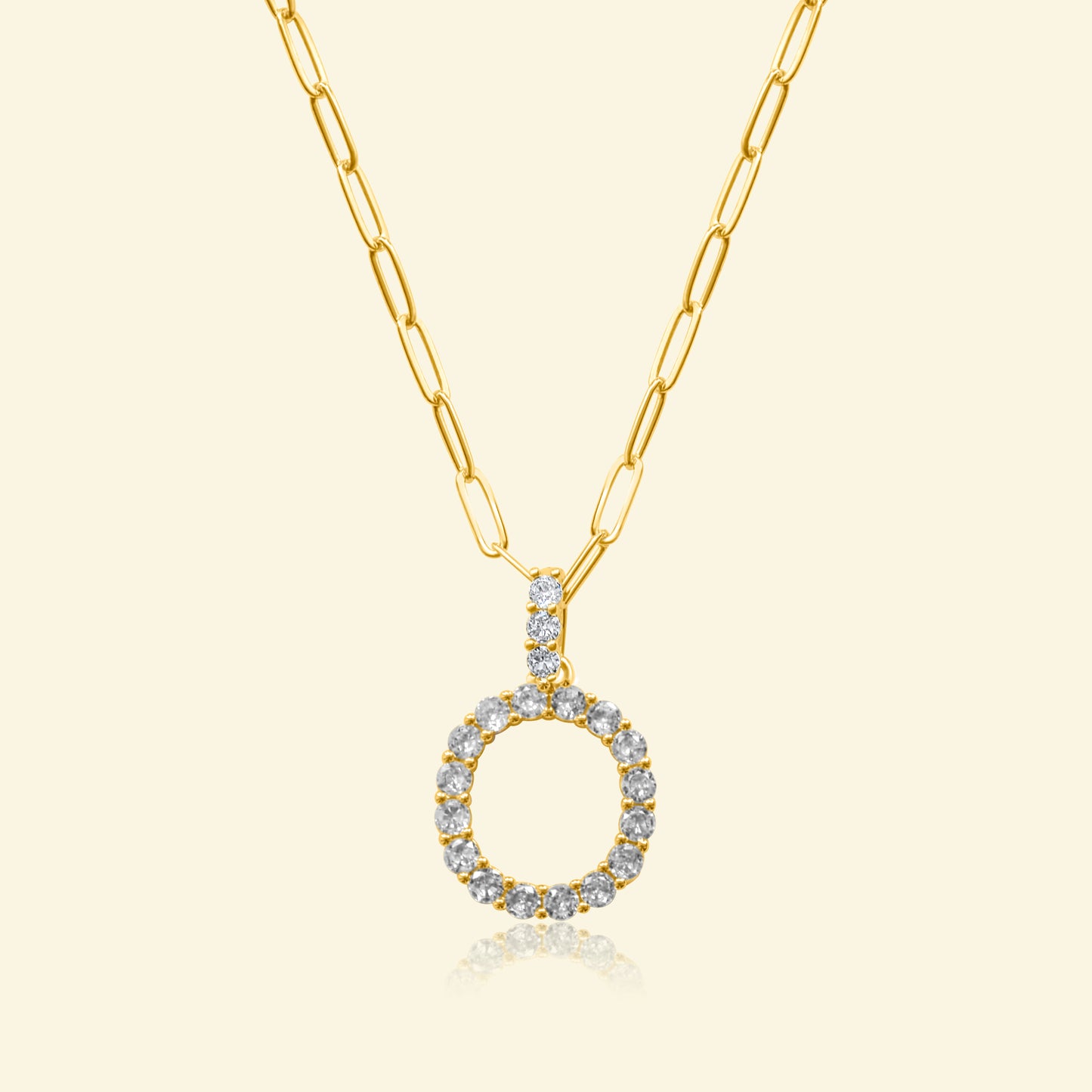 Diamond Studded Pavé Letter Necklace