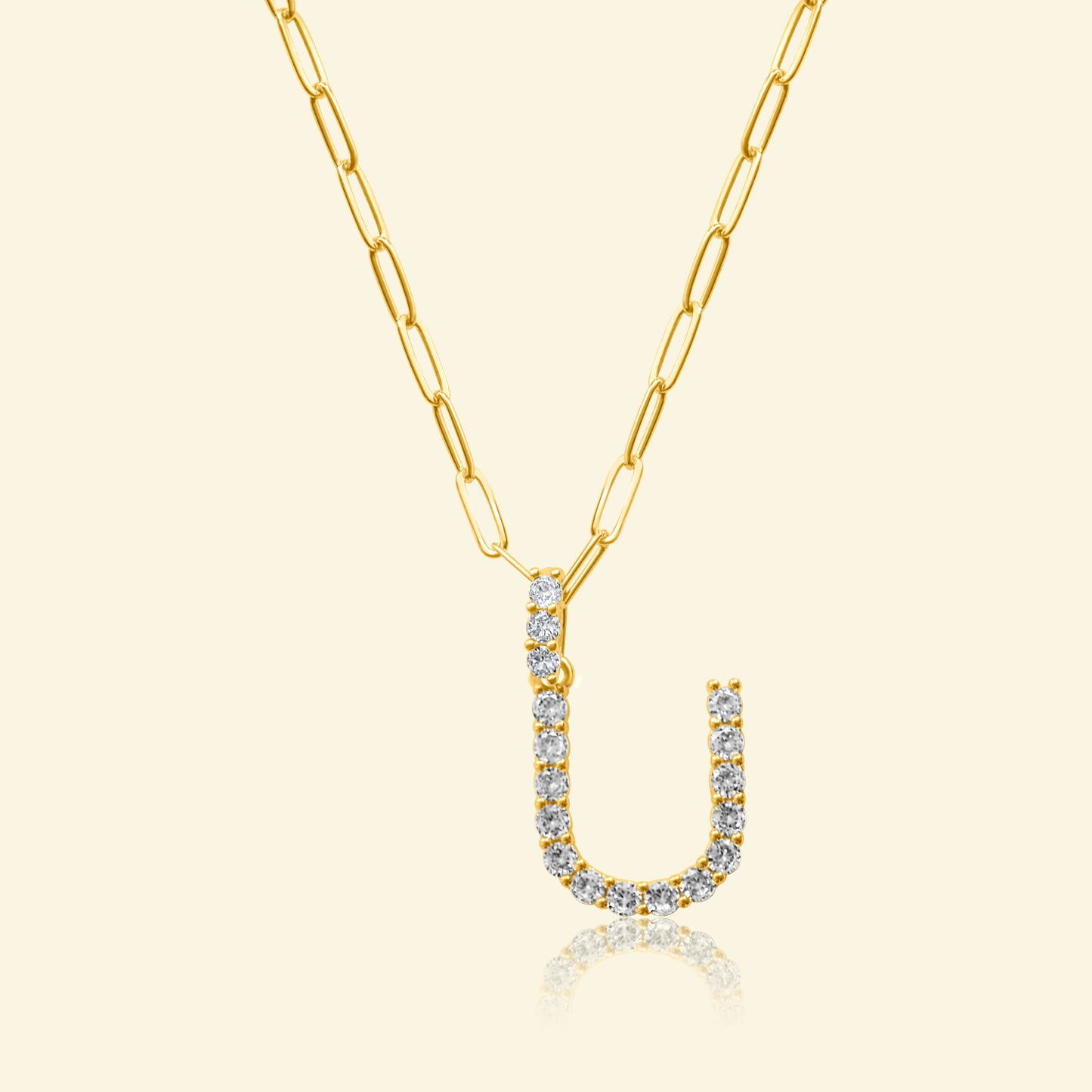 Diamond Studded Pavé Letter Necklace