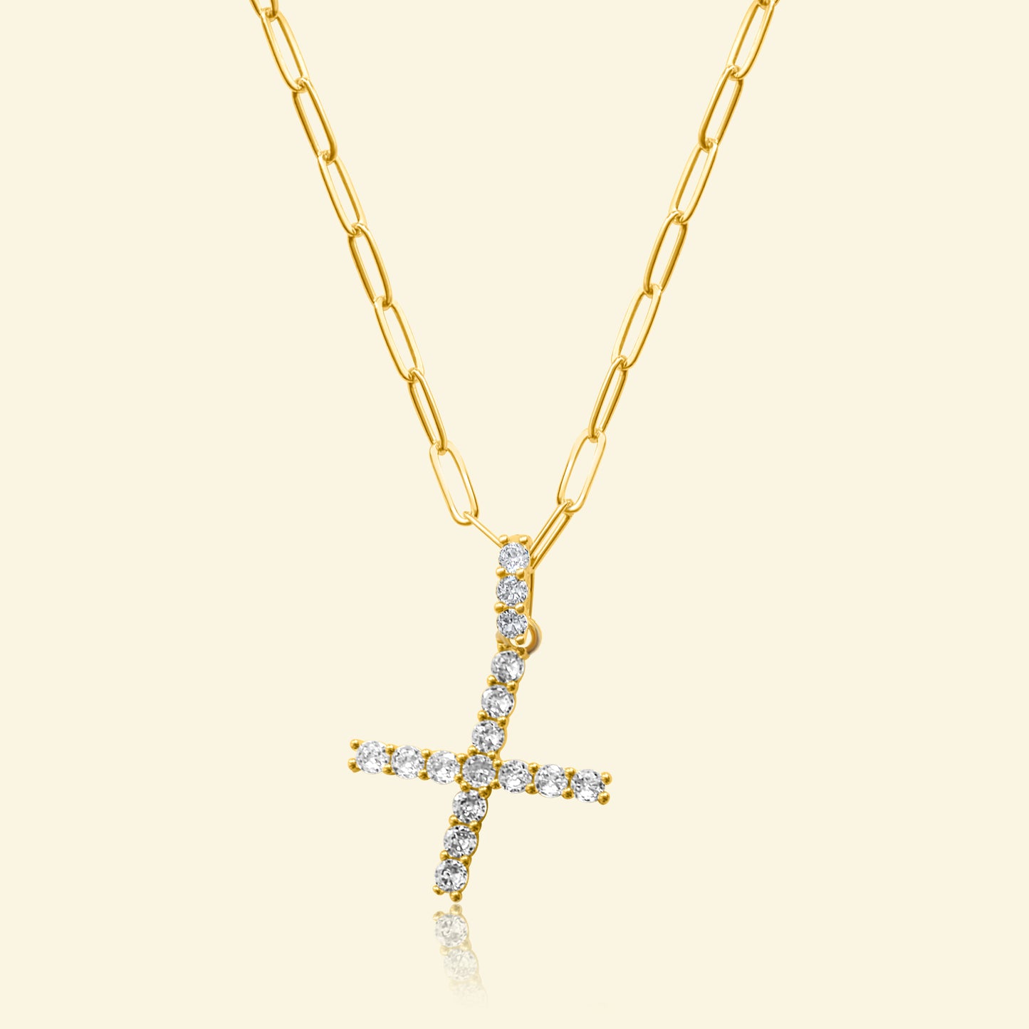 Diamond Studded Pavé Letter Necklace