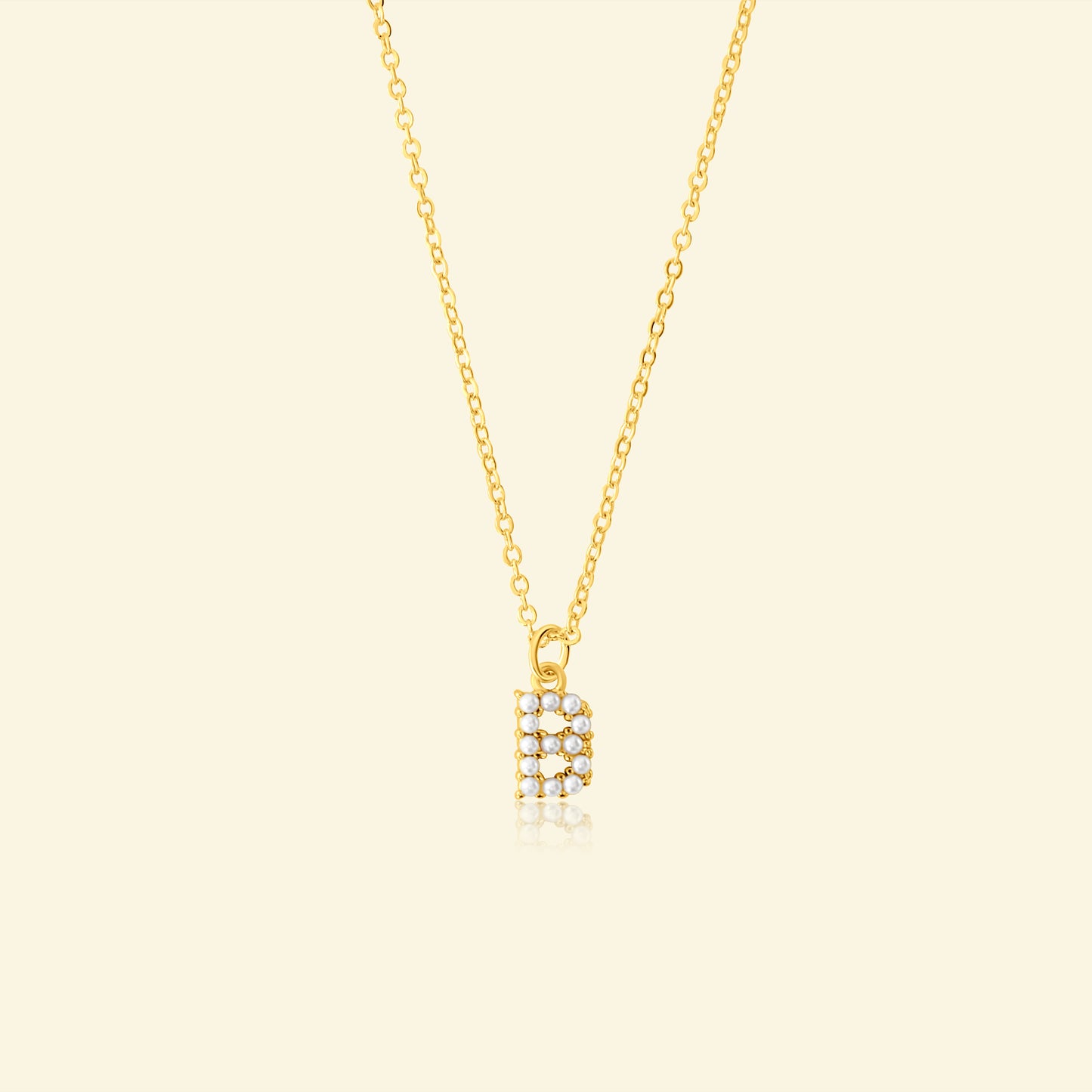 Petite Pearl Studded Letter Necklace