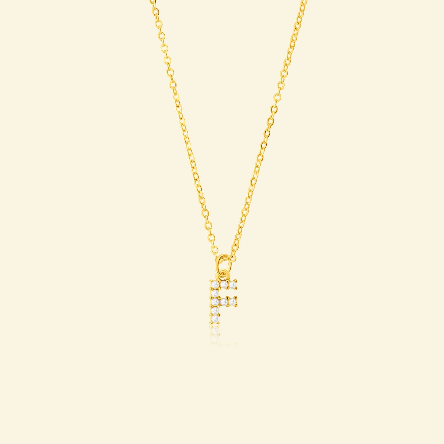 Petite Pearl Studded Letter Necklace