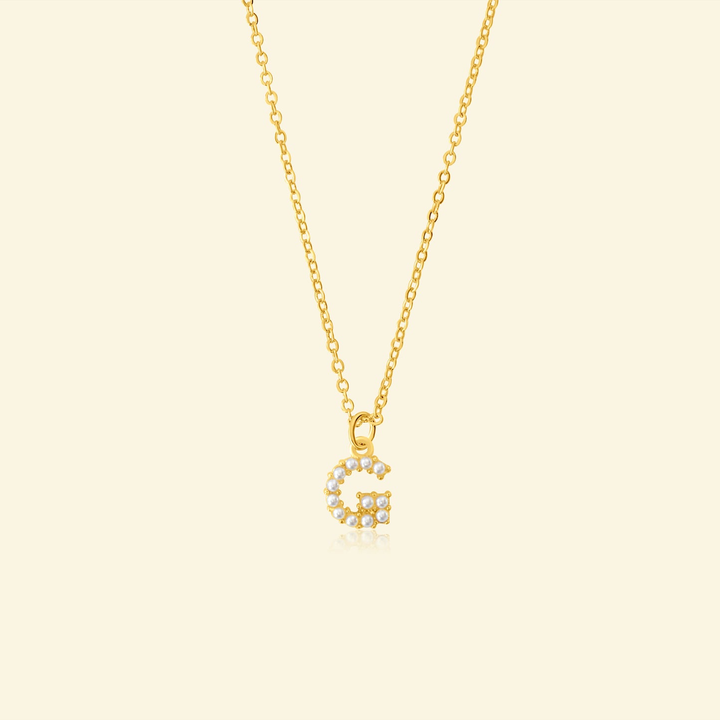 Petite Pearl Studded Letter Necklace