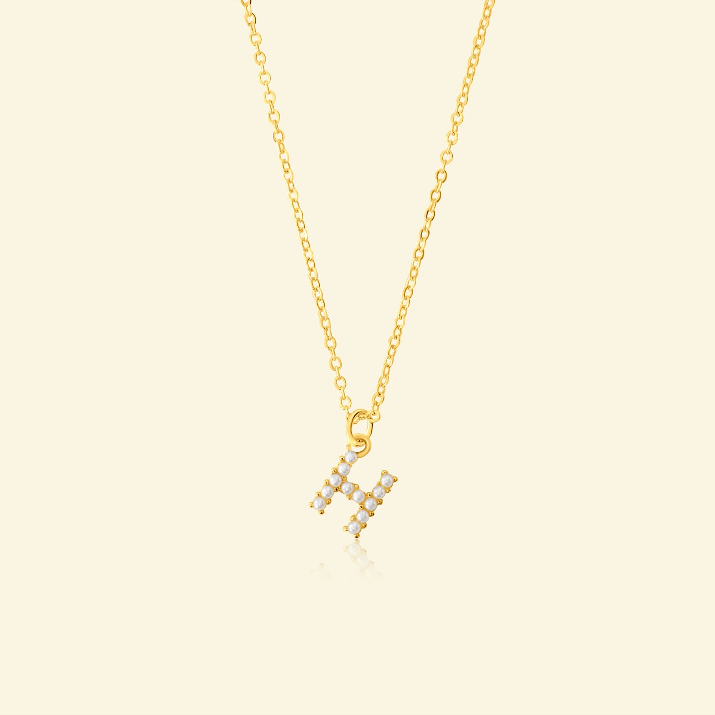 Petite Pearl Studded Letter Necklace
