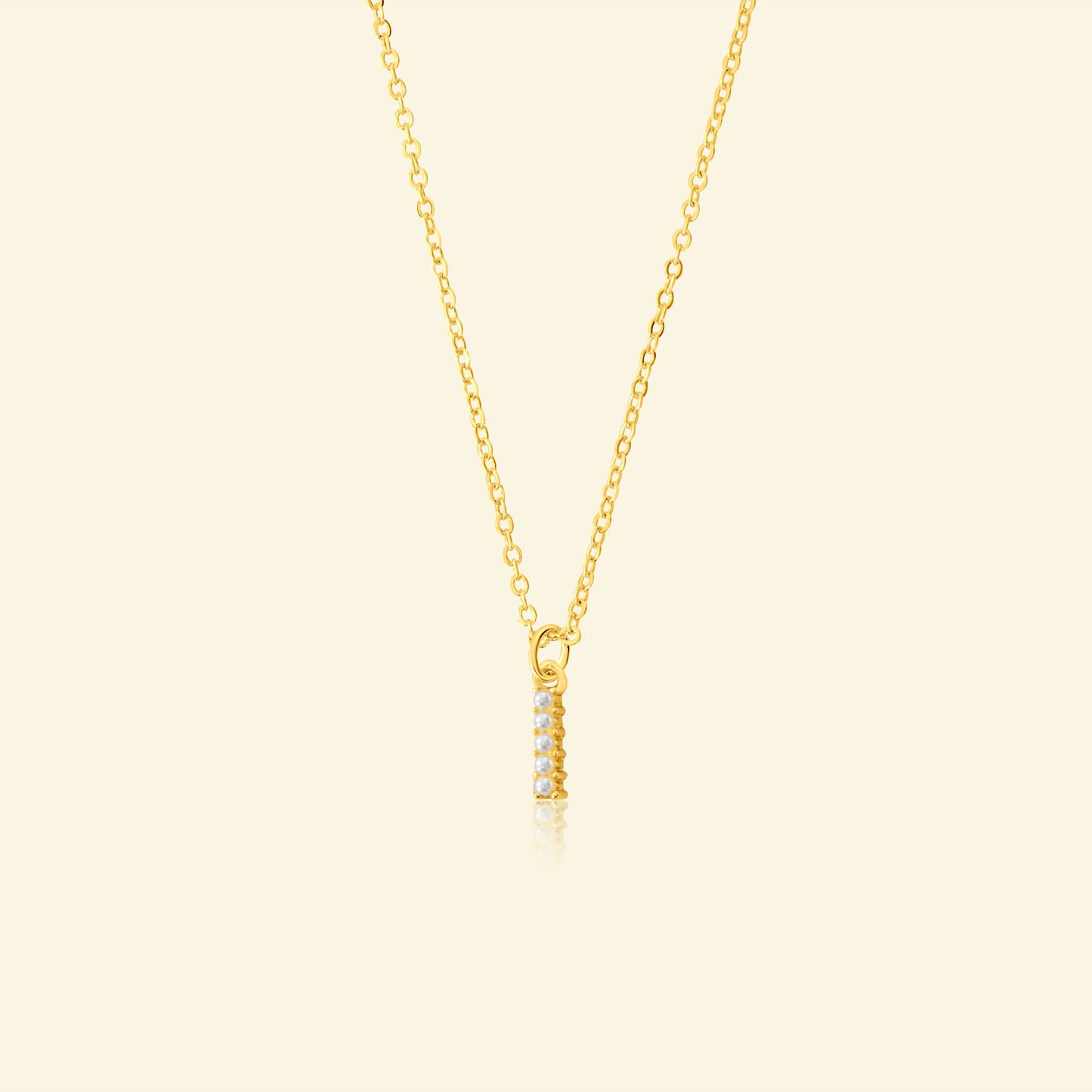 Petite Pearl Studded Letter Necklace