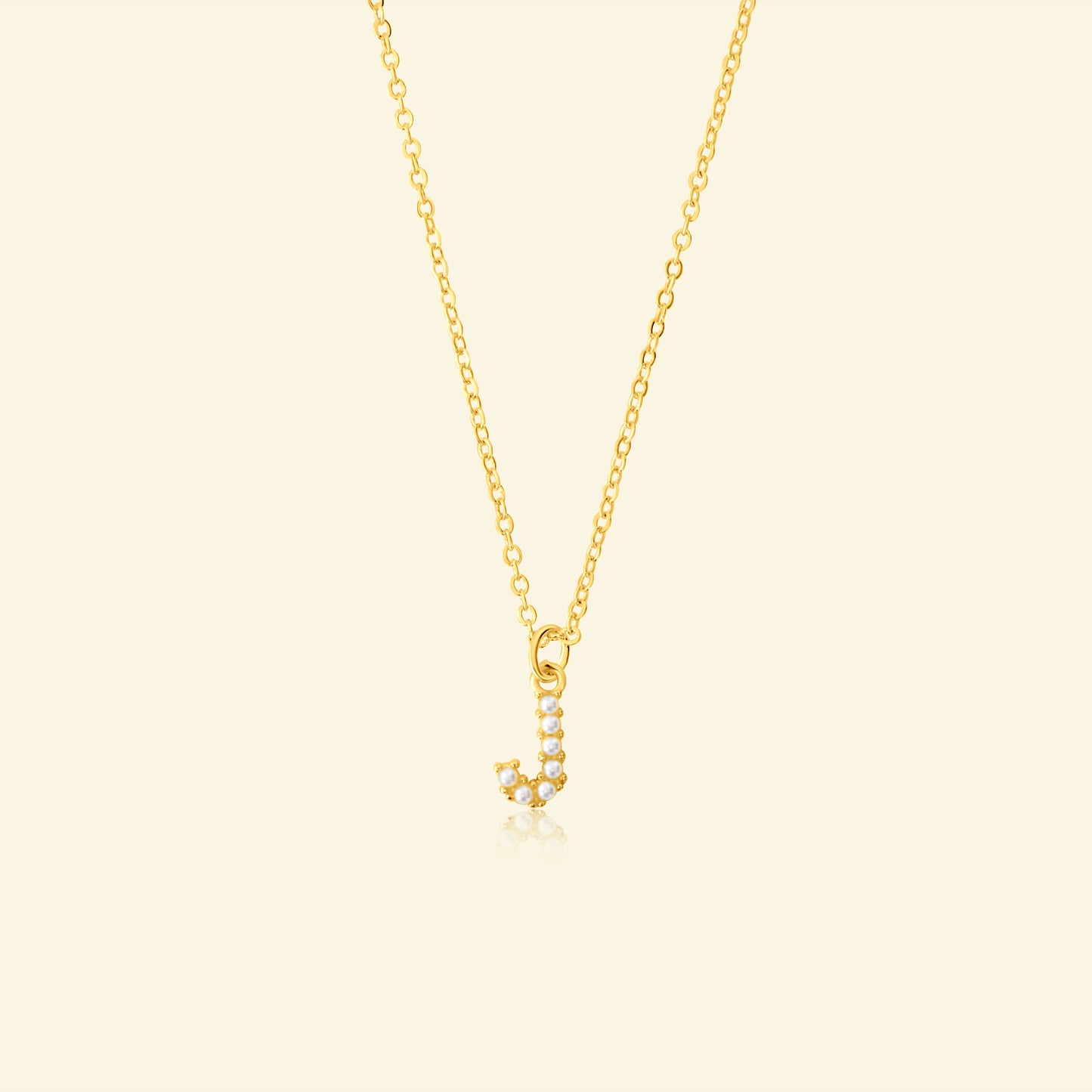 Petite Pearl Studded Letter Necklace