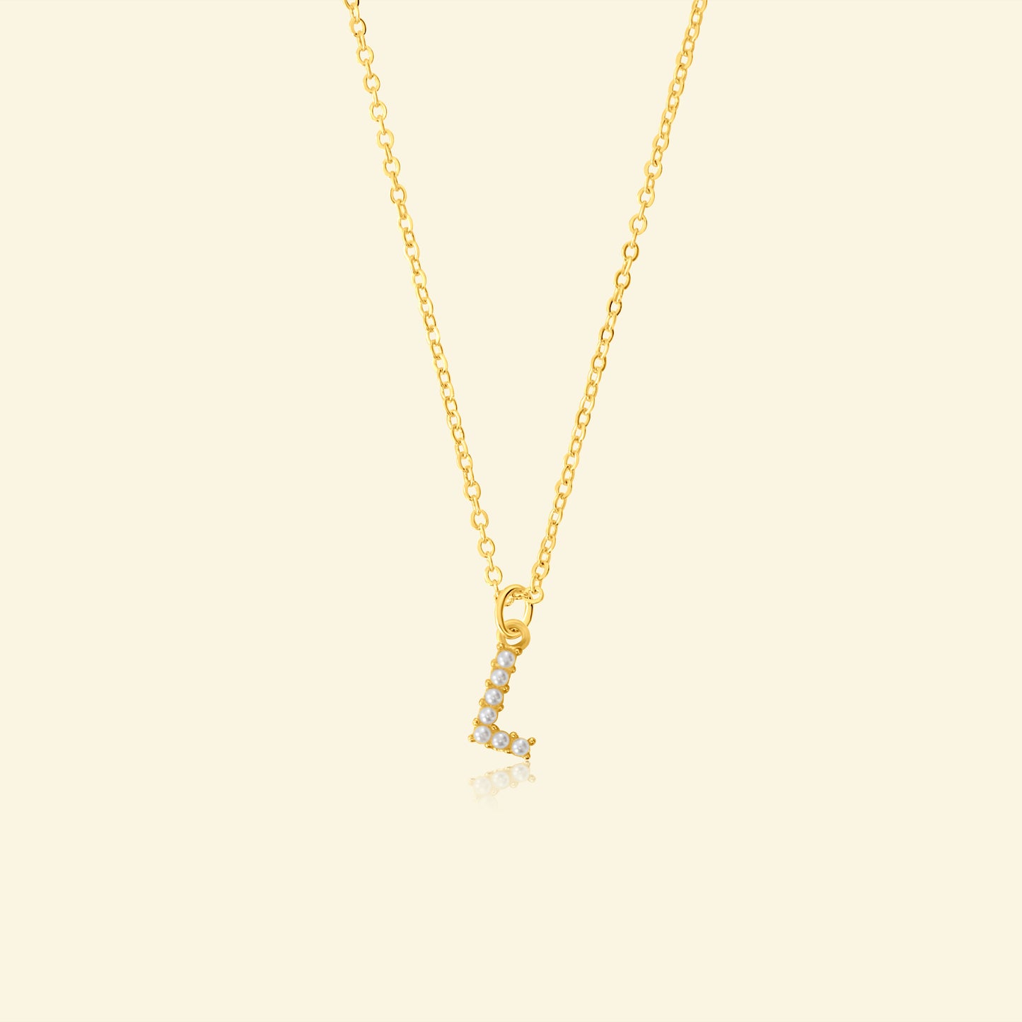 Petite Pearl Studded Letter Necklace