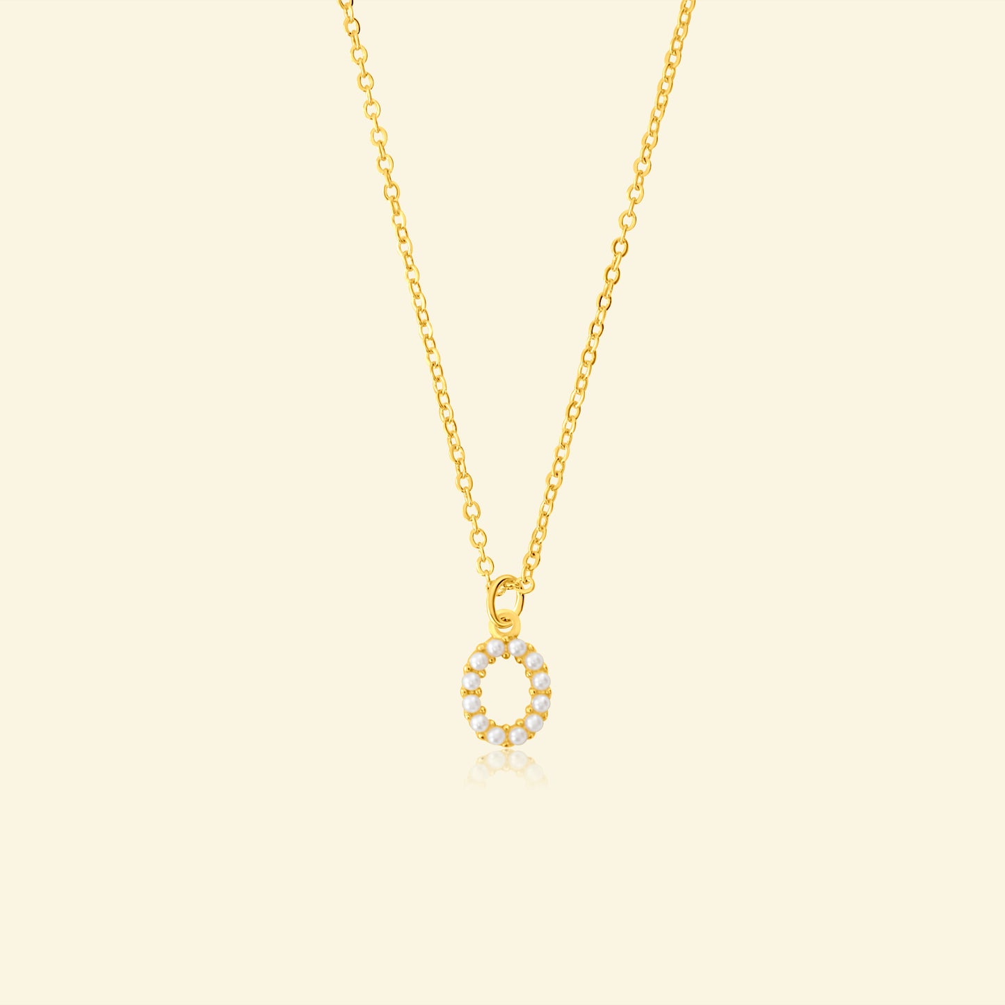 Petite Pearl Studded Letter Necklace