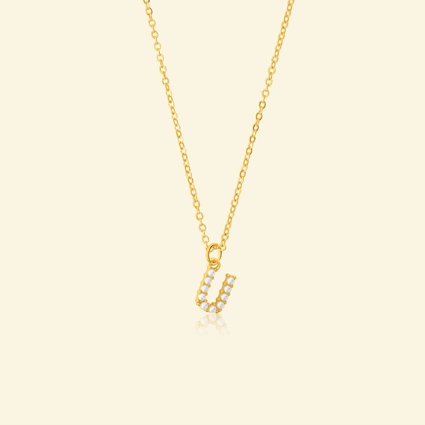 Petite Pearl Studded Letter Necklace