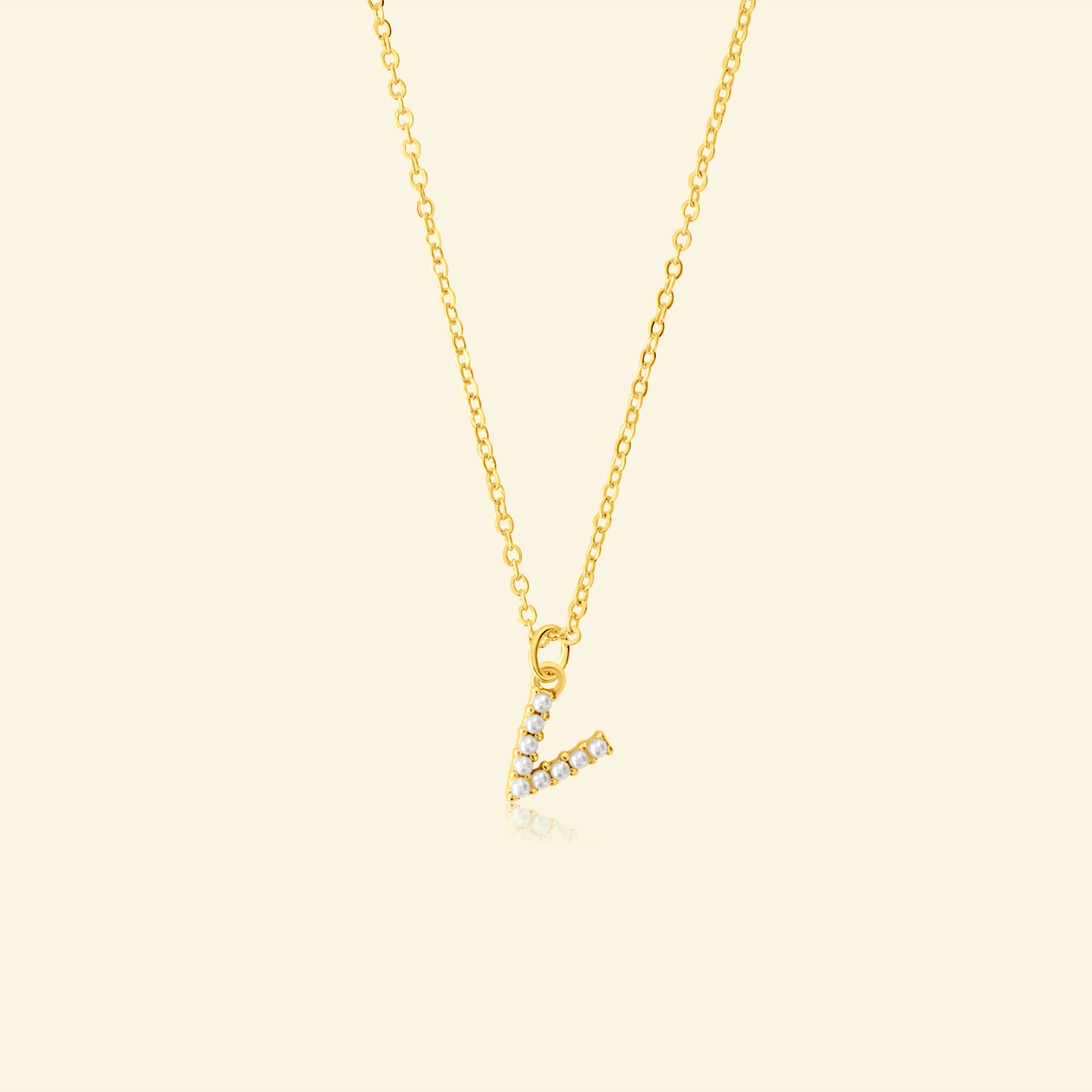 Petite Pearl Studded Letter Necklace
