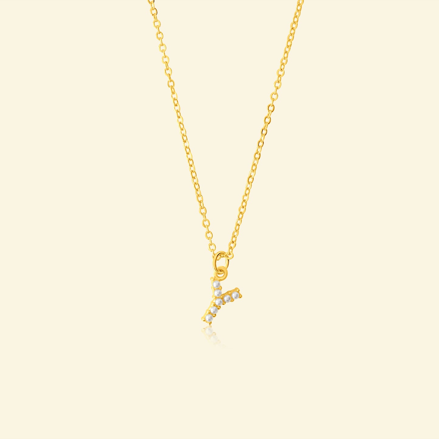 Petite Pearl Studded Letter Necklace