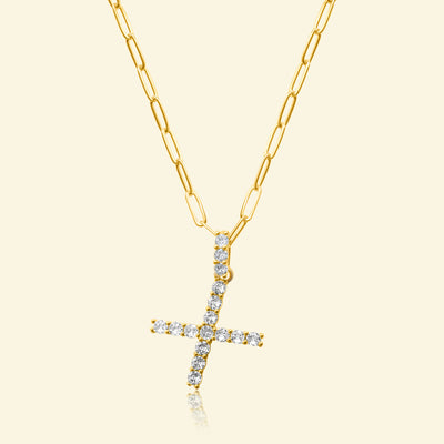 Diamond Studded Pavé Letter Necklace (Pendant & Chain)