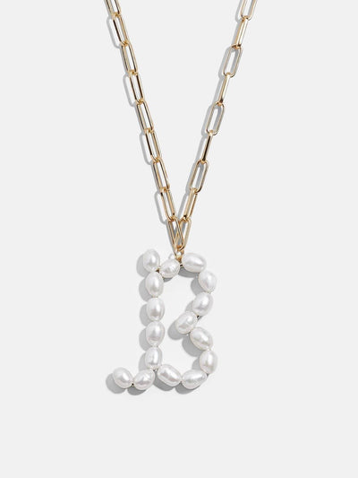 Freshwater Pearl Letter Necklace (Pendant & Chain)